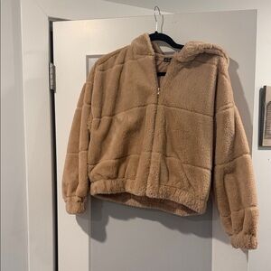 Women's Tan Puffer Jacket